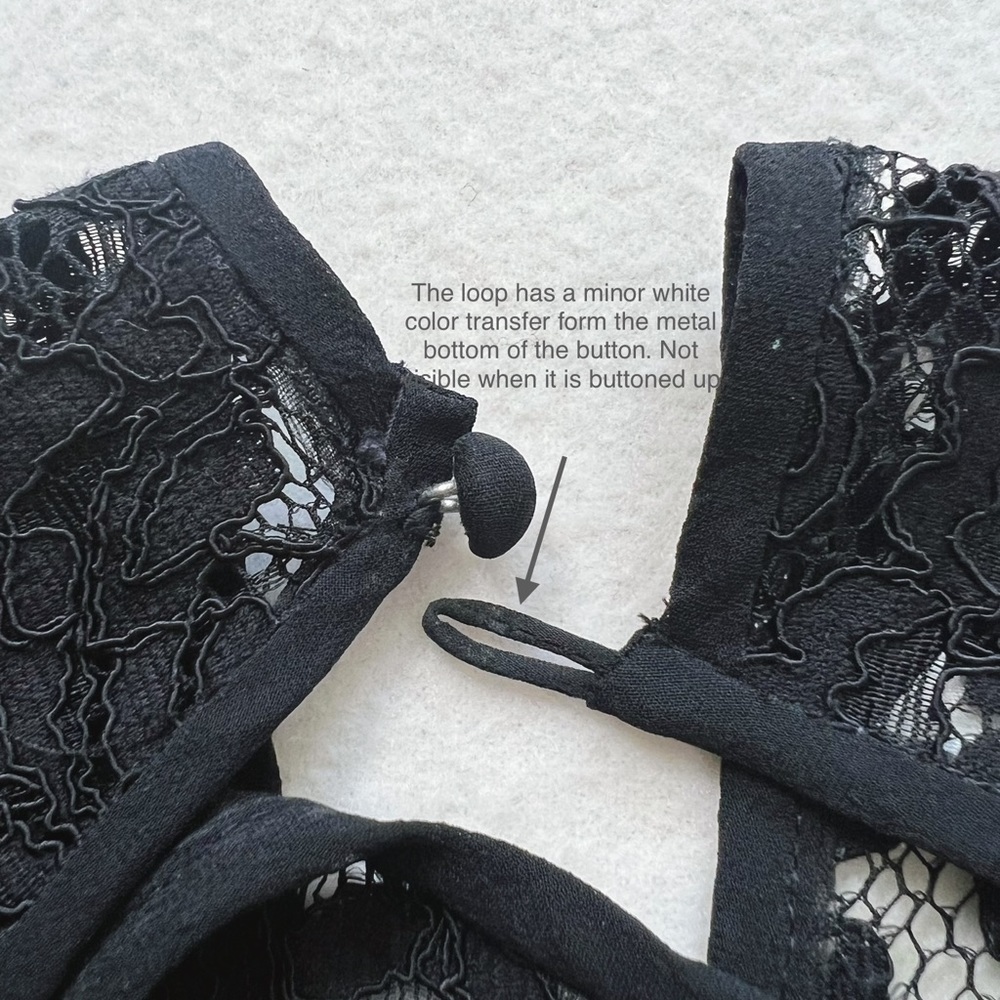 Aritzia Wilfred Black Lace Silk Trim Sleeveless Sheer Blouse XS Romantic Elegant - Picture 13 of 15